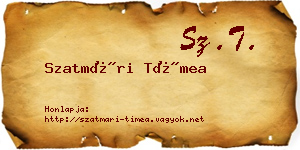 Szatmári Tímea névjegykártya