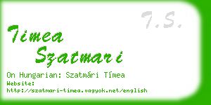 timea szatmari business card