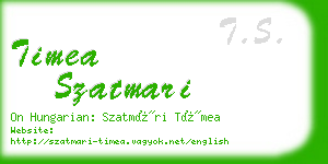 timea szatmari business card
